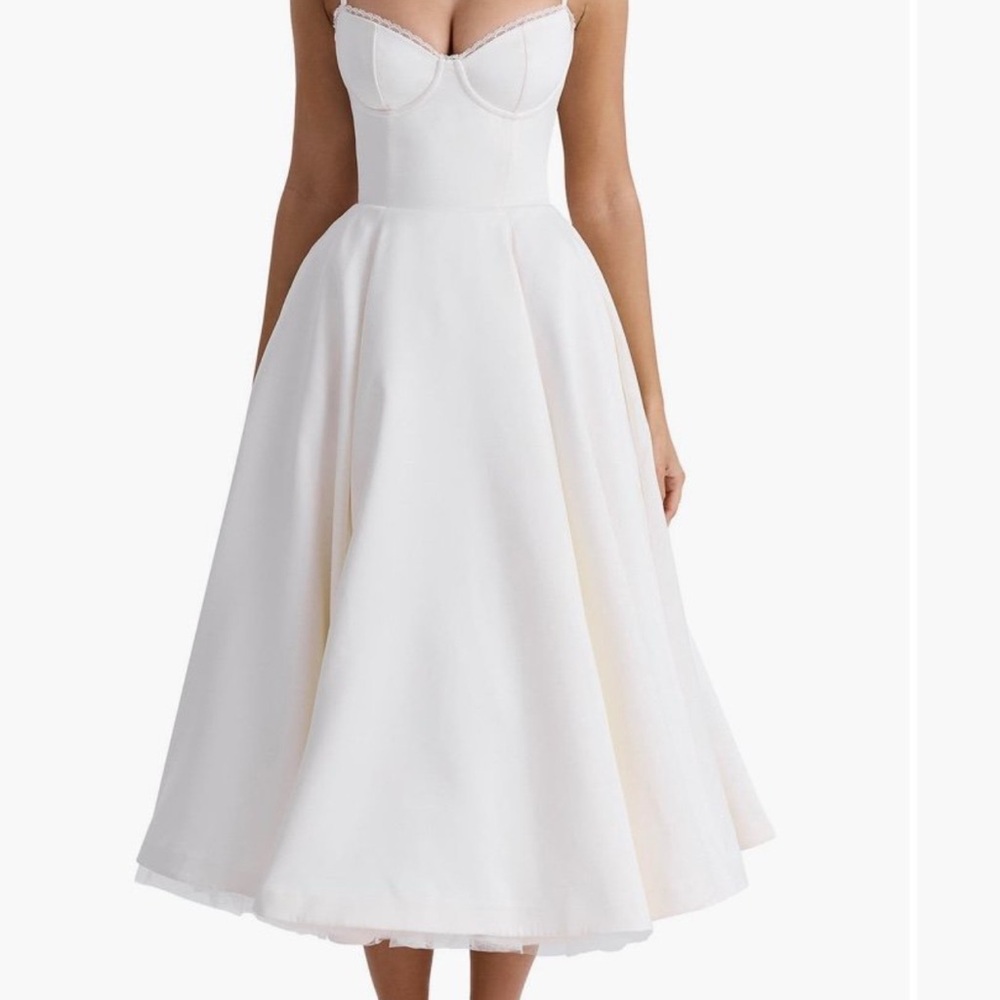 House of CB Strapless White Dress